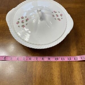 Whitechapel Translucent Thermoware Serving Dish With Lid  VTG Roses